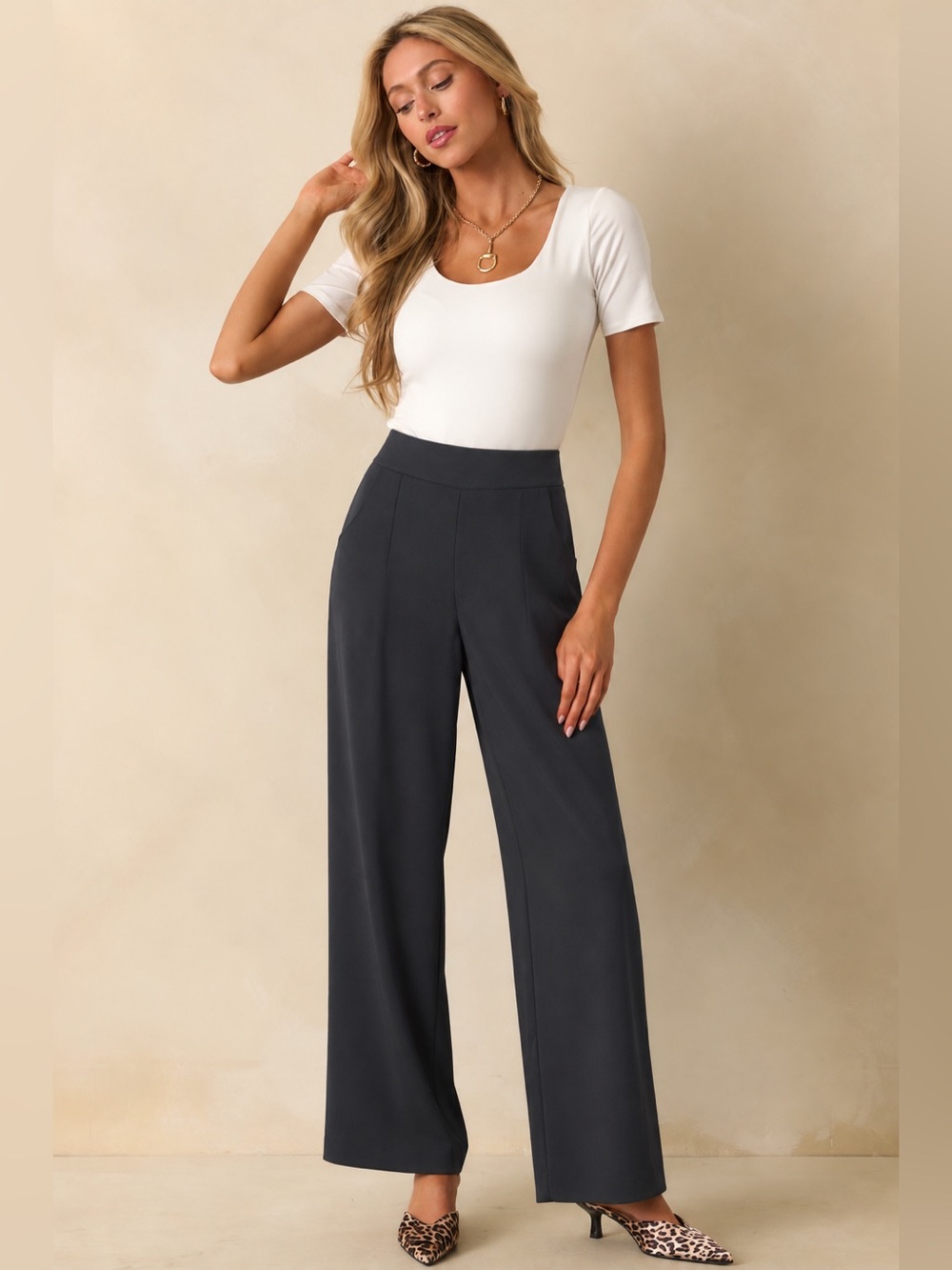 MODCLOTH High Rise Wide Leg Pants
